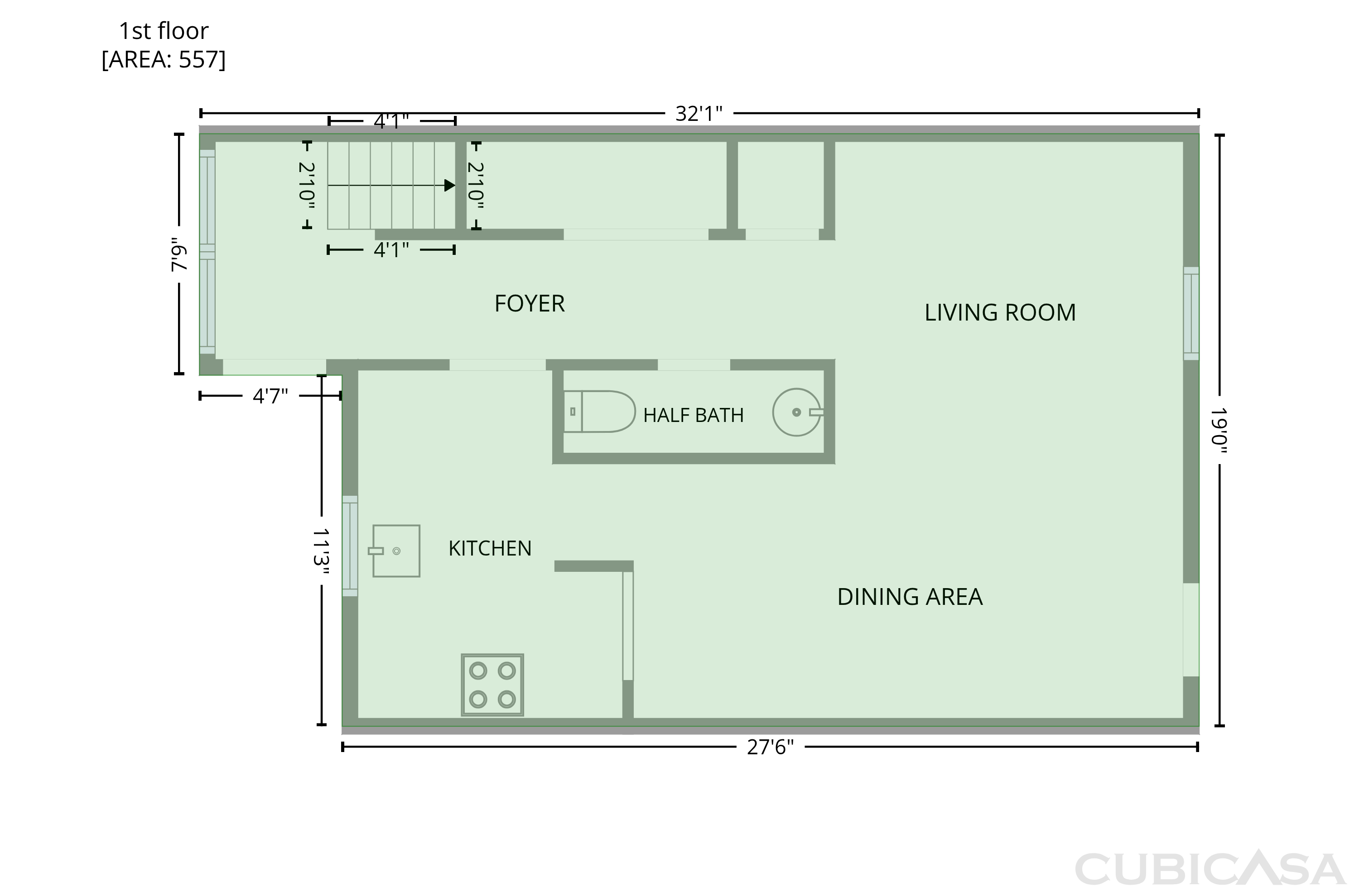 Main Floor of 102 Old Maple Ln, Durham, NC