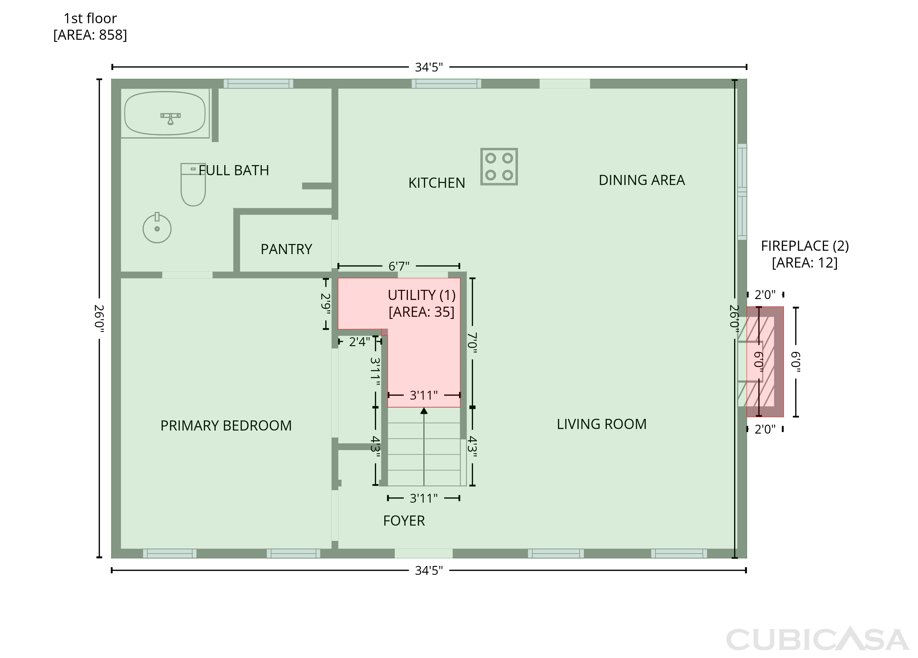 Main Floor of 4334 Morningside Dr, Helena, AL