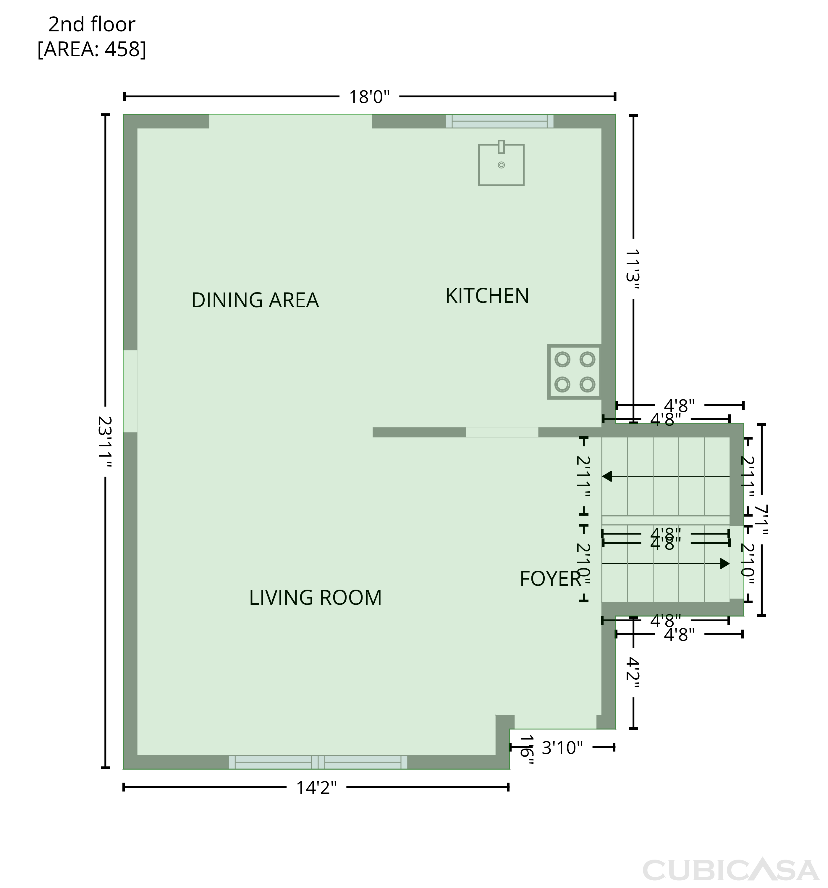 Second Floor of 3713 Elkridge Dr, Decatur, GA