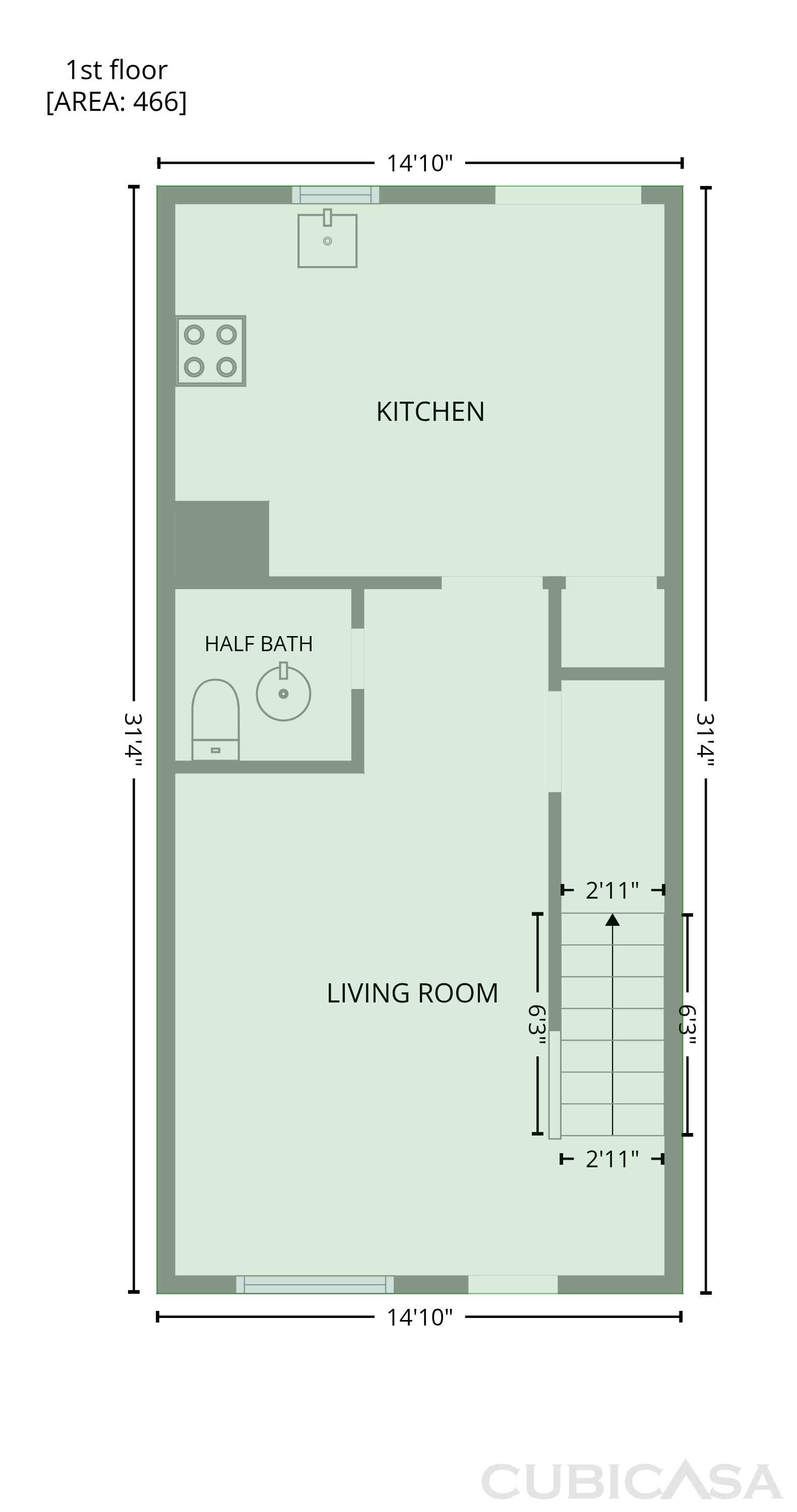 Main Floor of 1311 W Meadowview Rd, Greensboro, NC