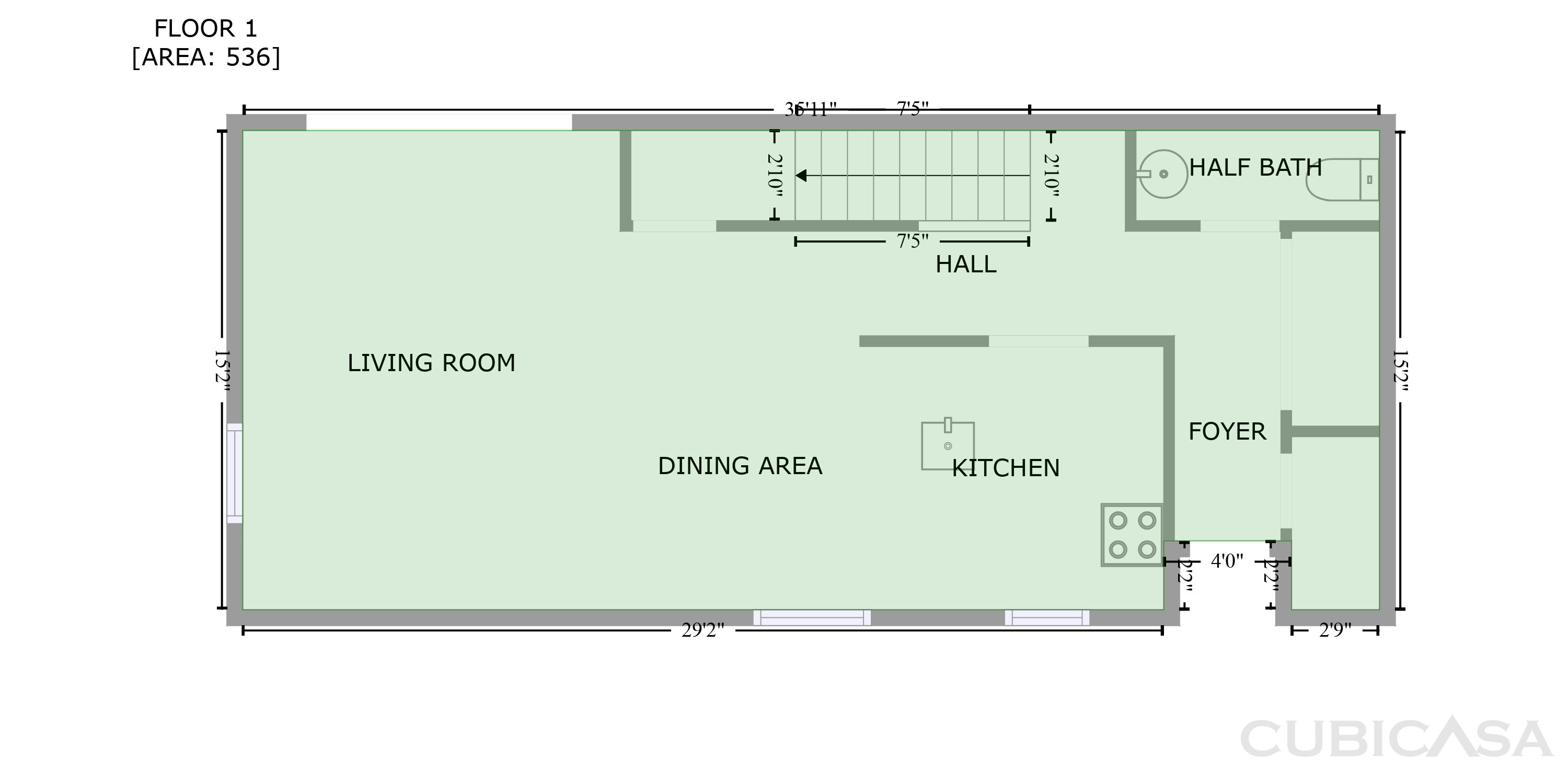 Main Floor of 1404 Oak Pl, Apopka, FL