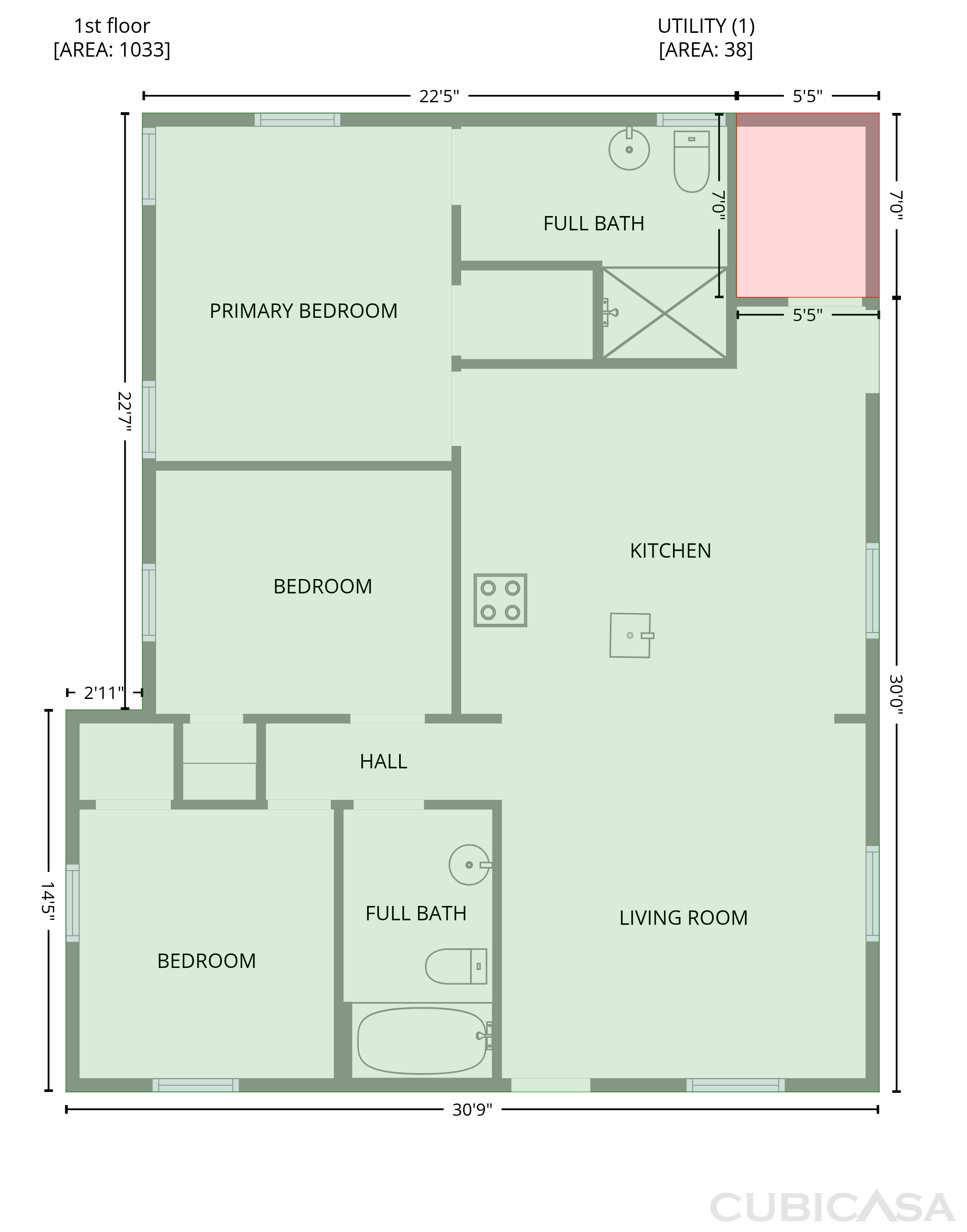 Main Floor of 1501 S Roxboro St, Durham, NC