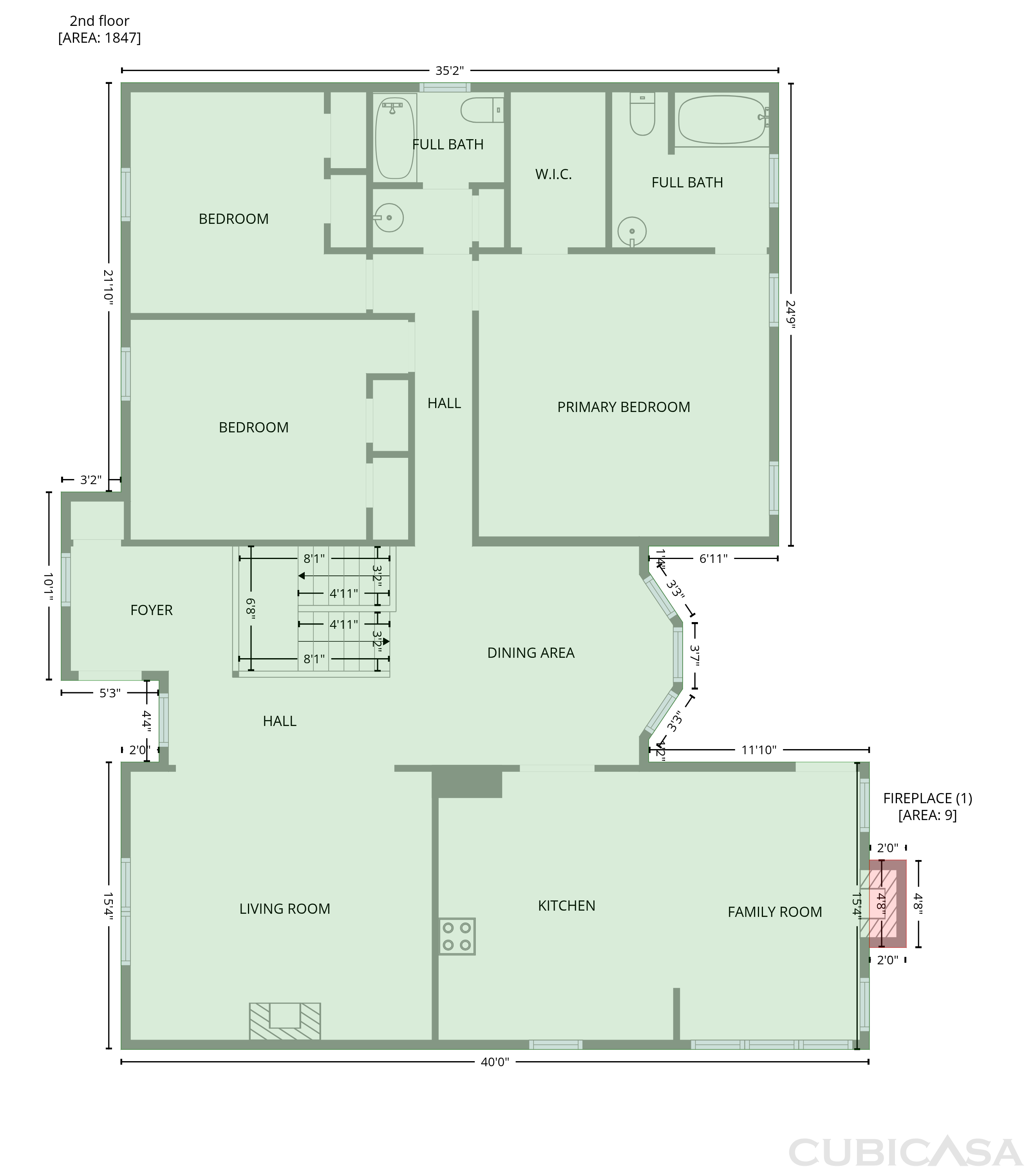Second Floor of 2623 Wellington Dr, Marietta, GA