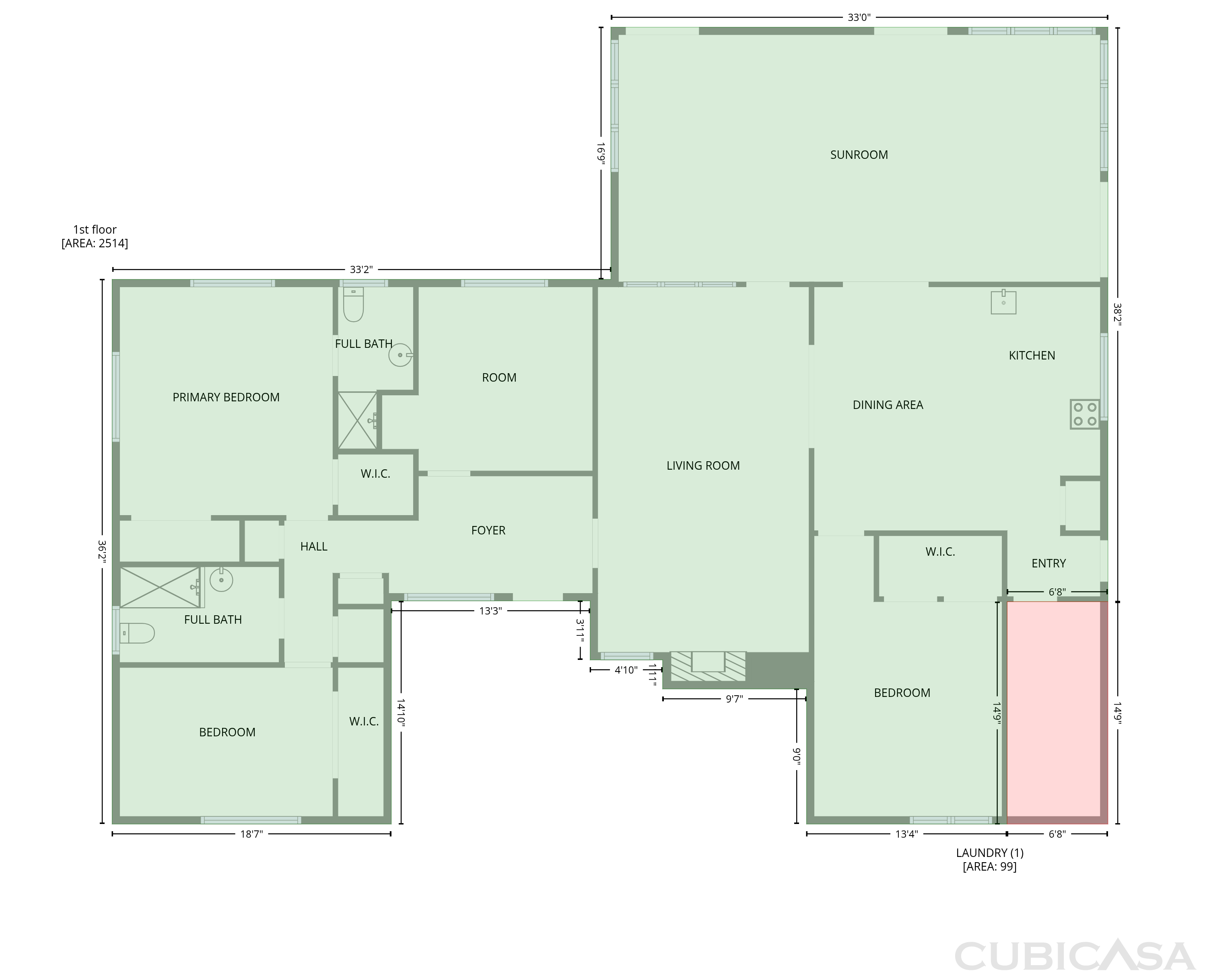 Main Floor of 1607 Timberline Dr, Henderson, TX