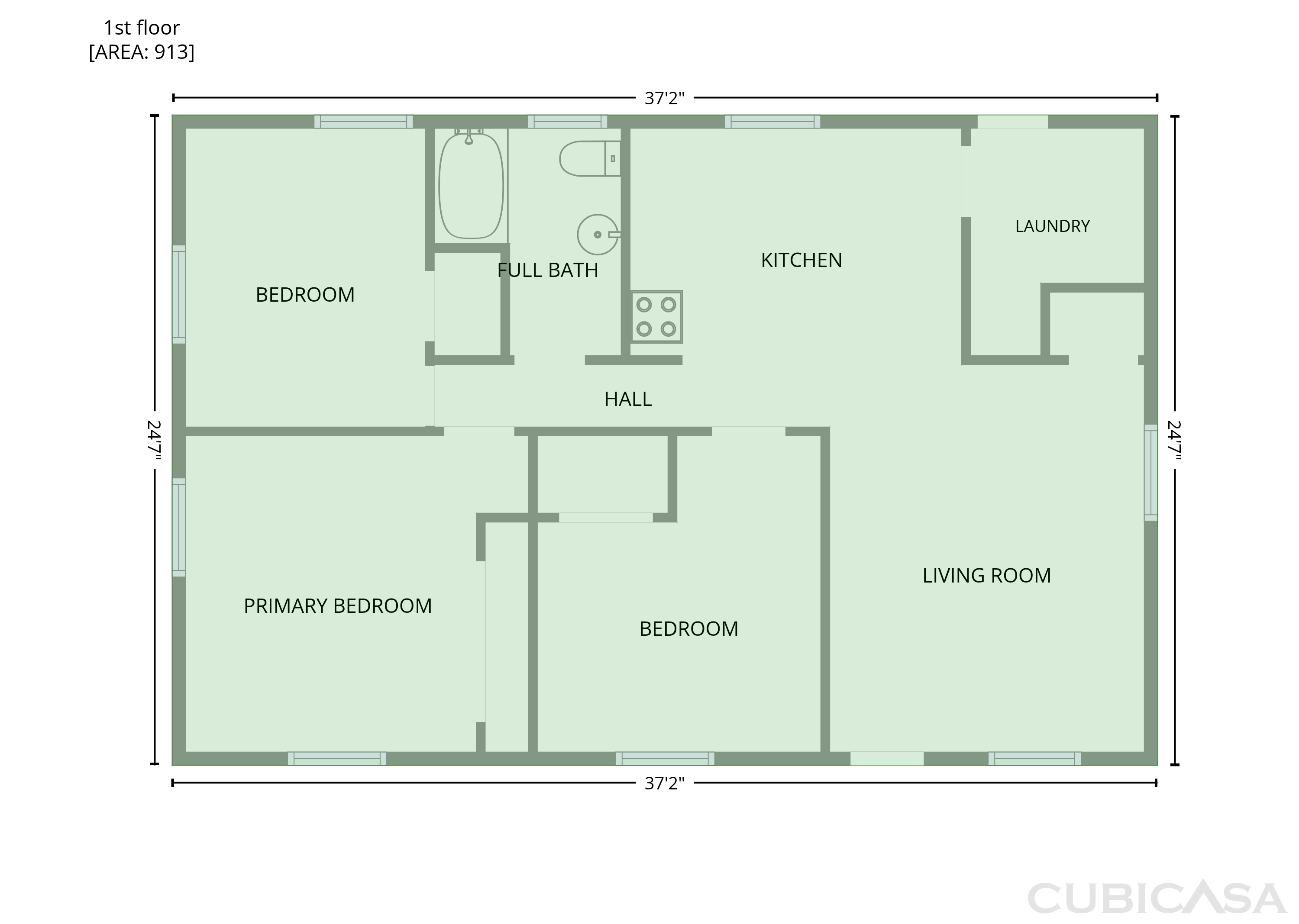 Main Floor of 1447 Snell Blvd, Nashville, TN