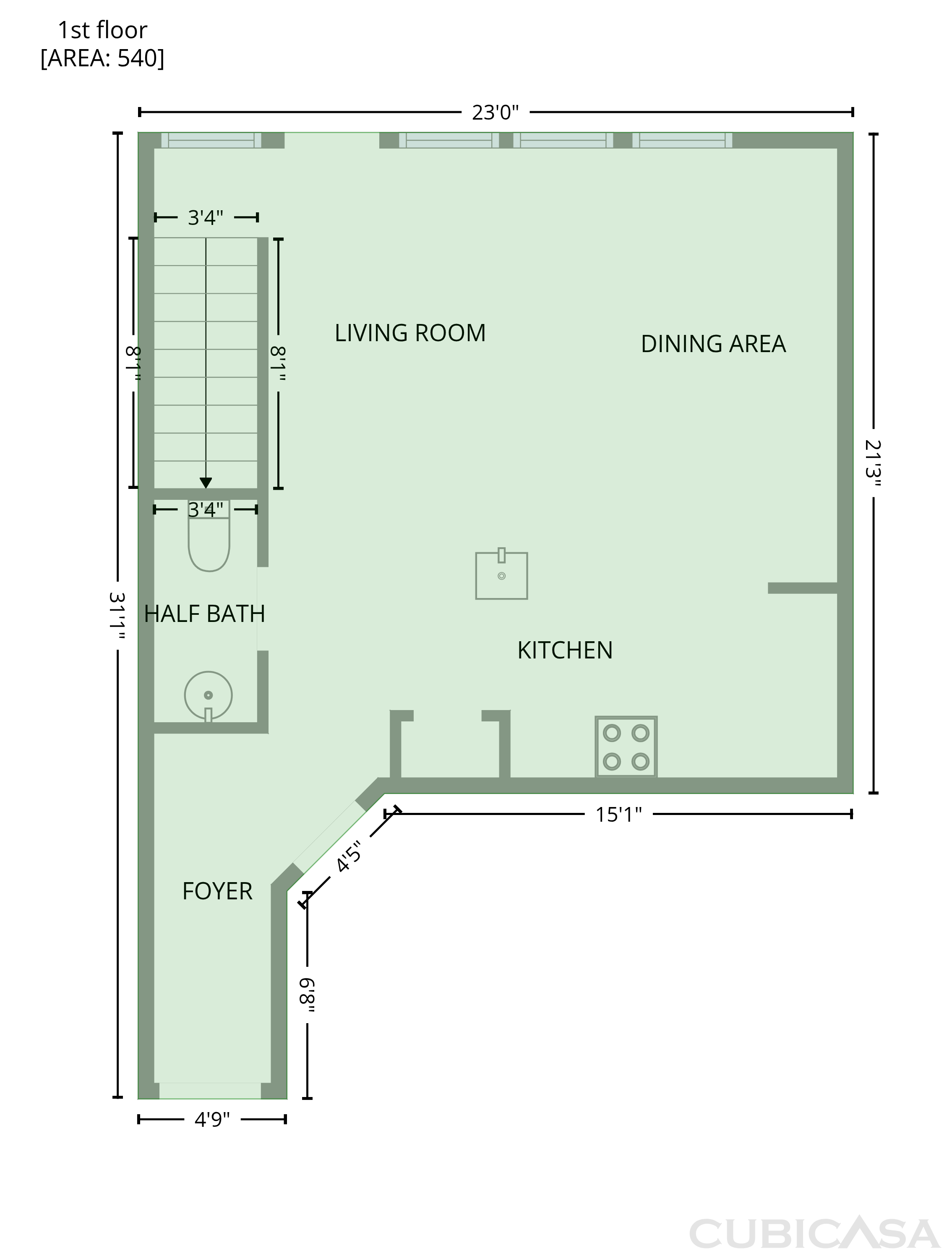 Main Floor of 1020 17th St, Plano, TX