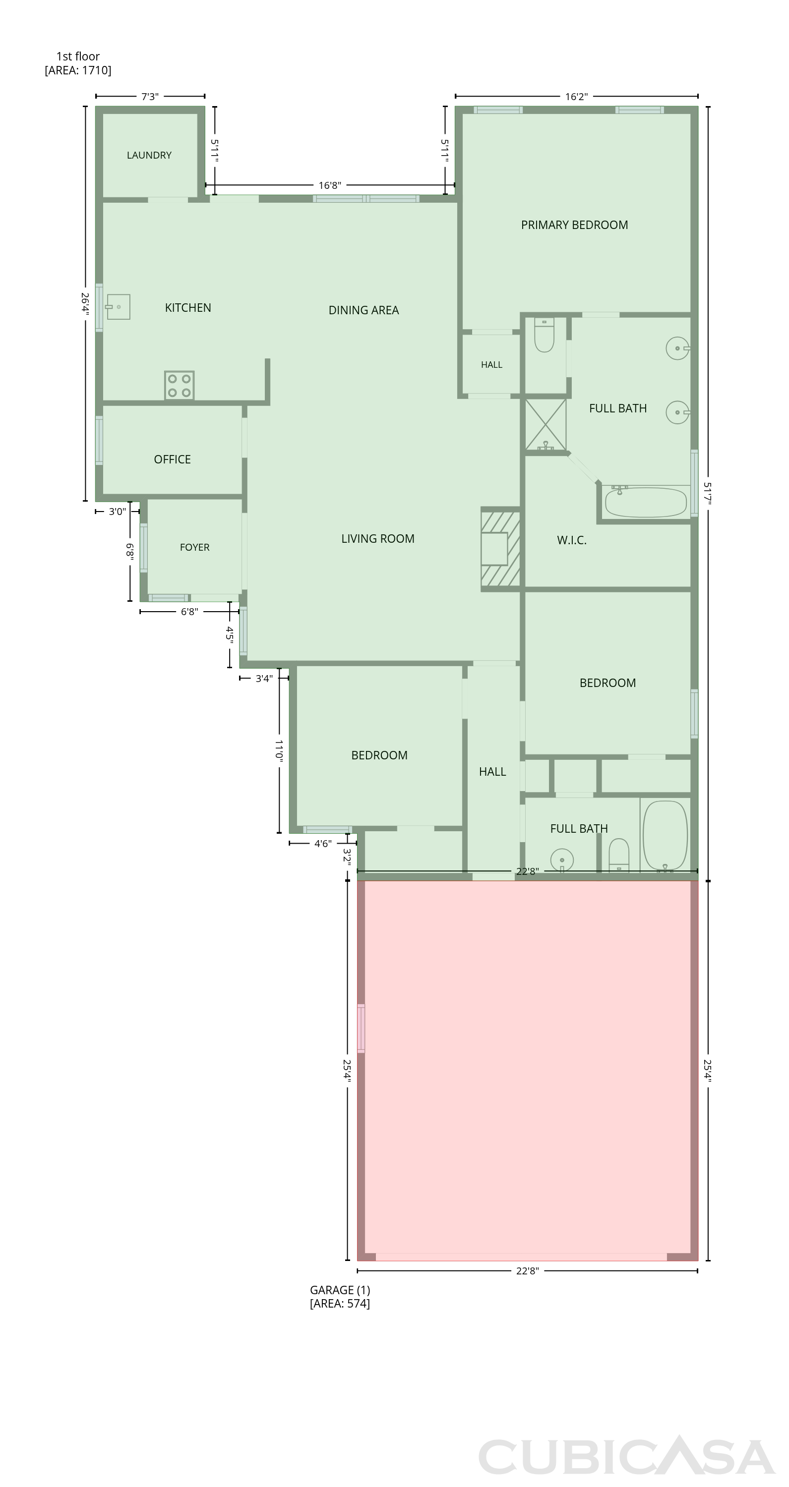 Main Floor of 2621 Middletowne Dr, Zachary, LA
