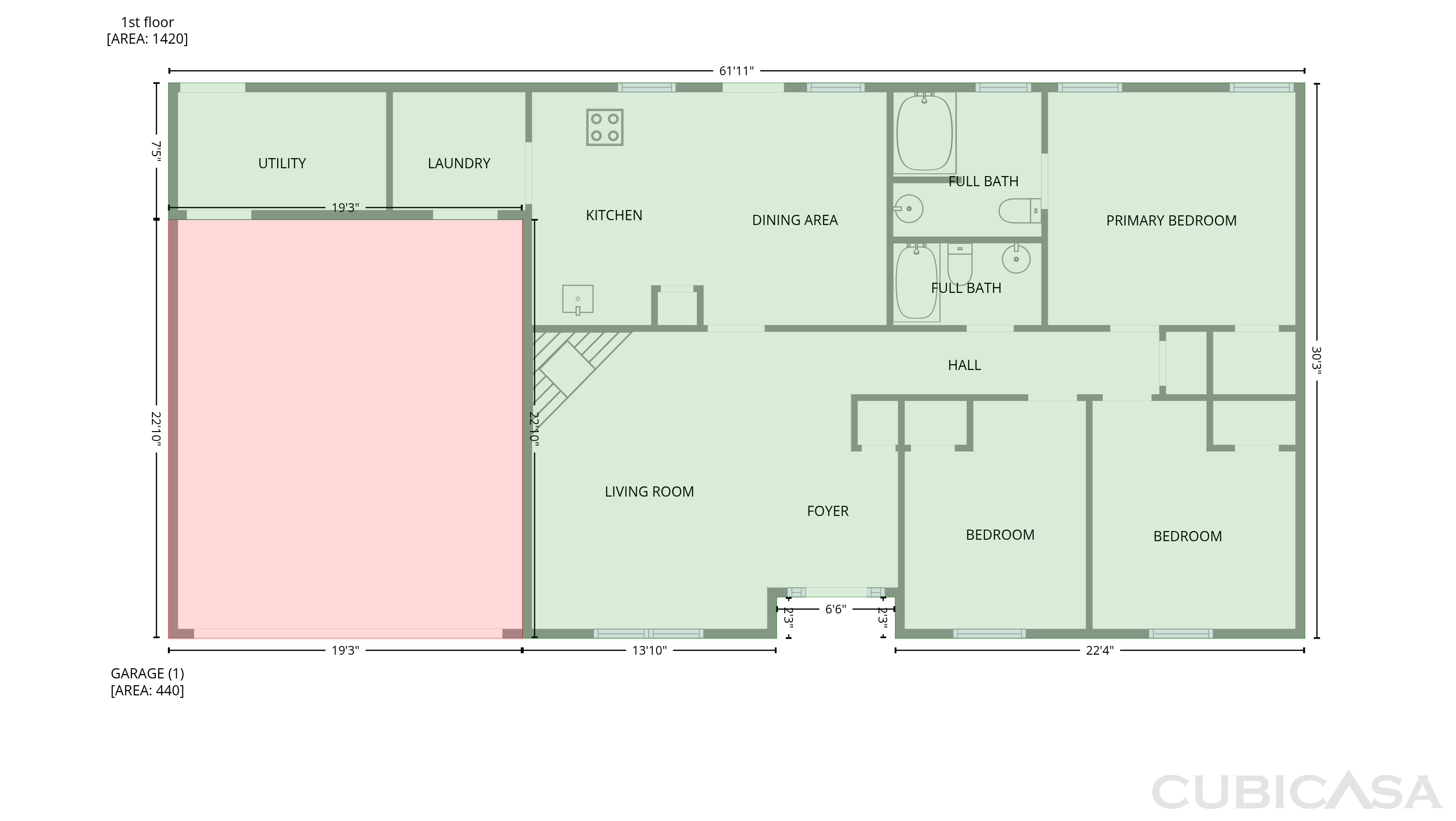 Main Floor of 133 Maplewood Dr, Temple, GA