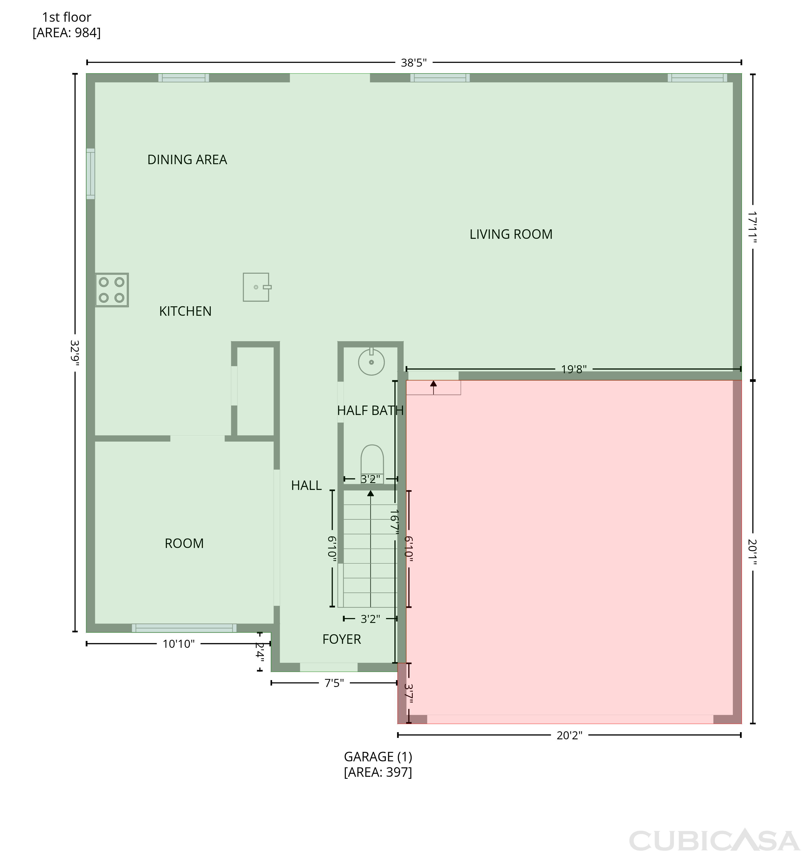 Main Floor of 129 Saddlebrook Ave, Pickens, SC