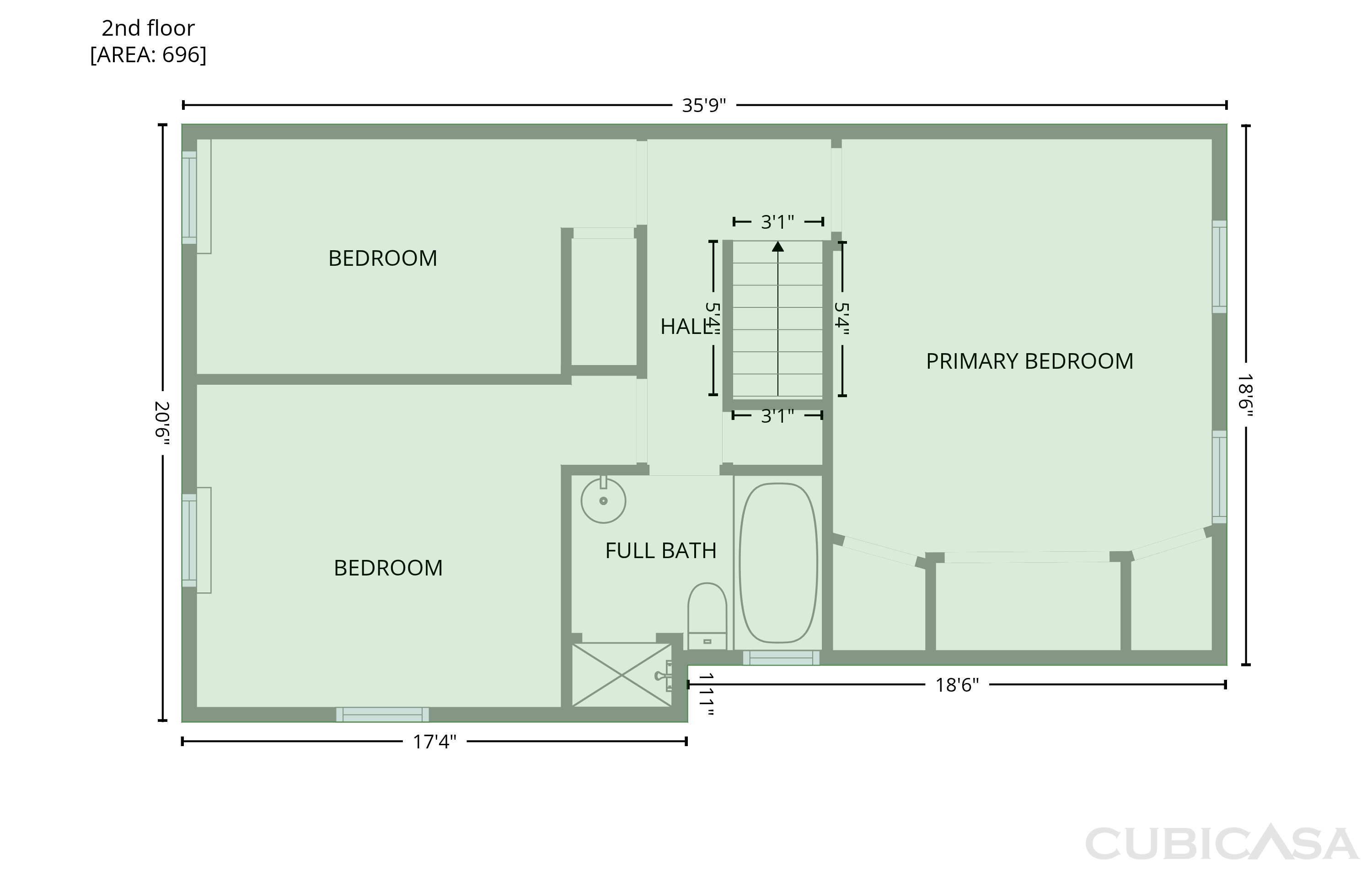 Third Floor of 727 Cypress St, Lansdowne, PA