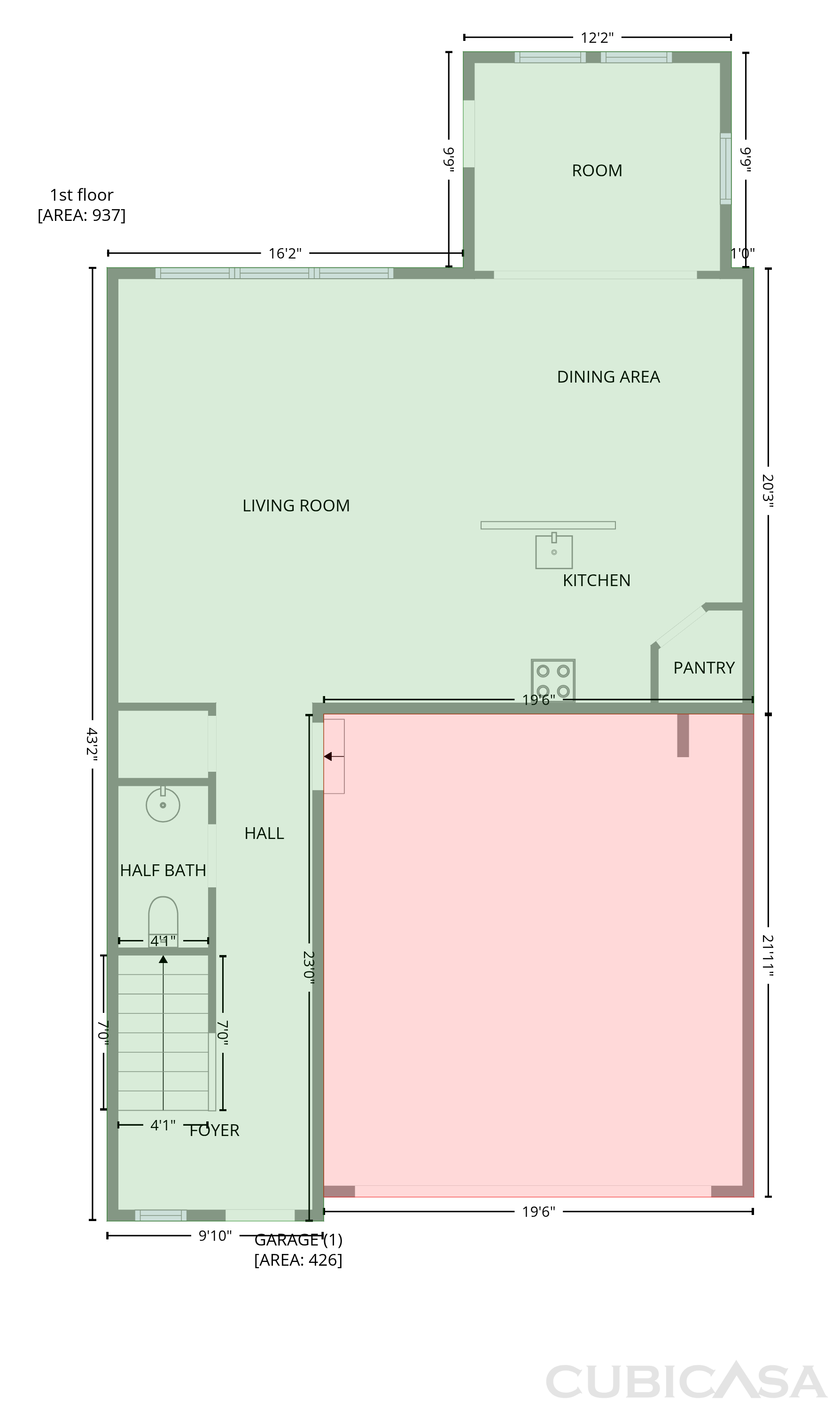 Main Floor of 1012 Depot Dr, Durham, NC