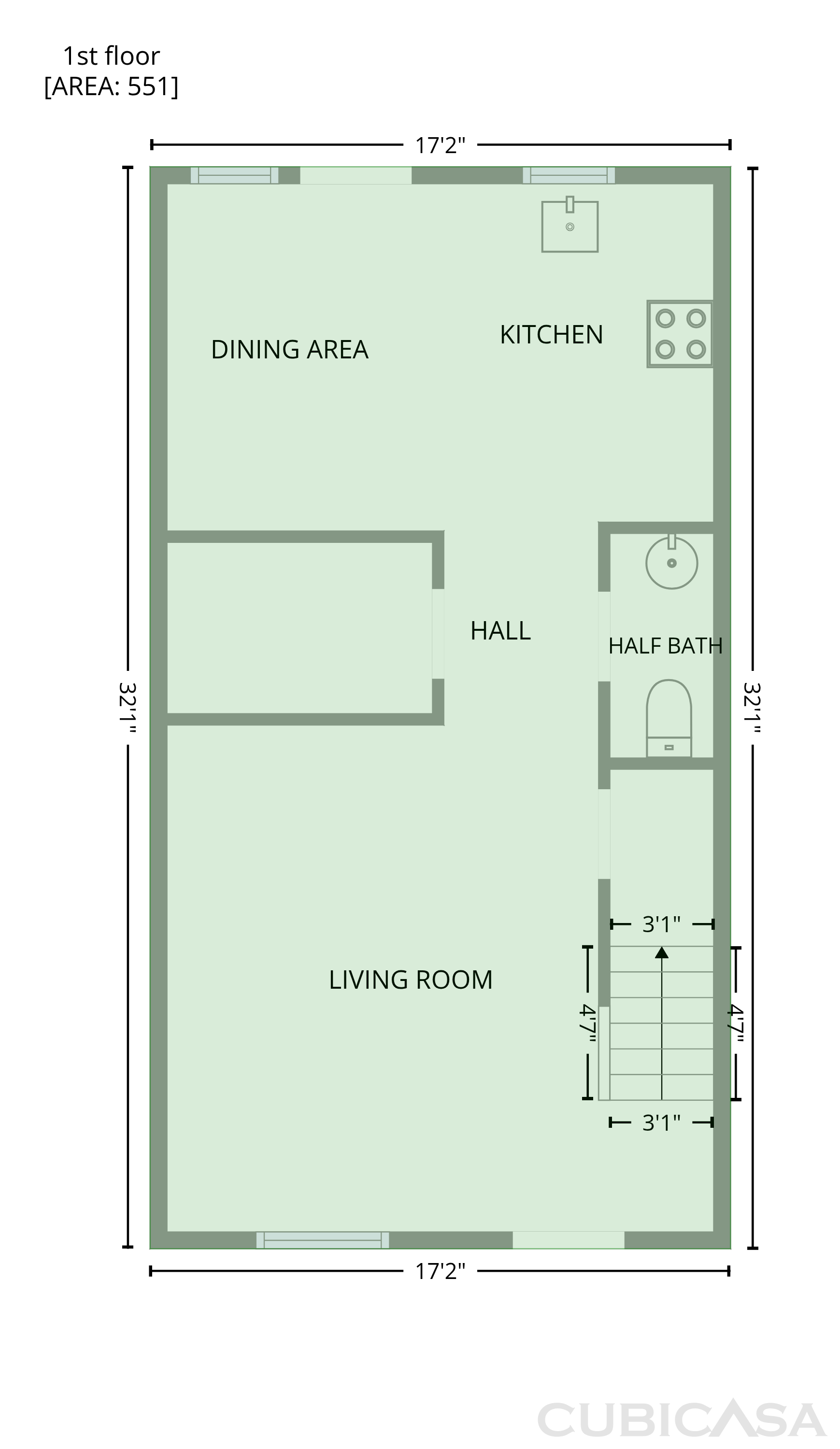 Main Floor of 208 Park St, Dallas, GA