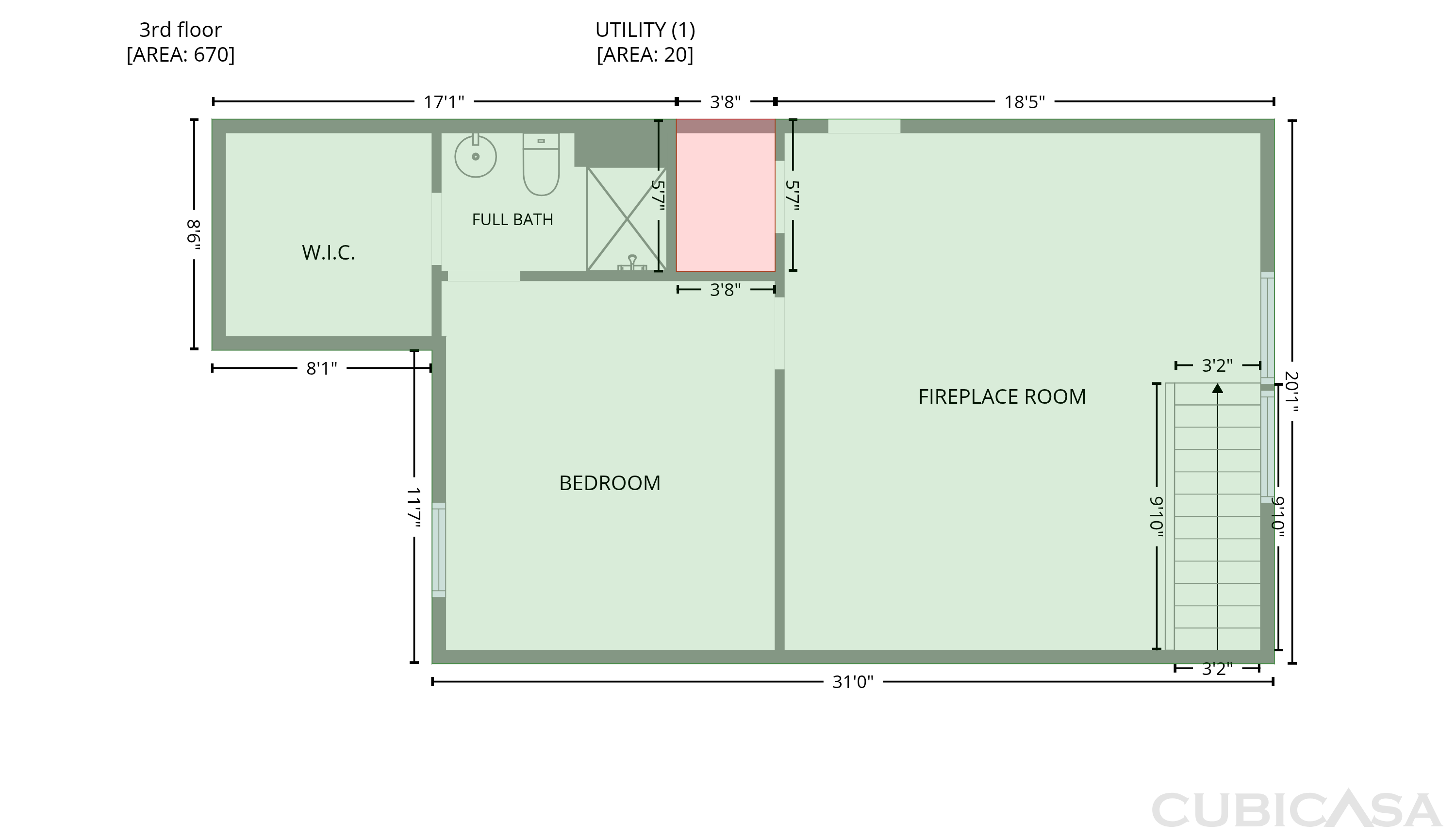 Third Floor of 216 Red Bluff St, Summerville, SC
