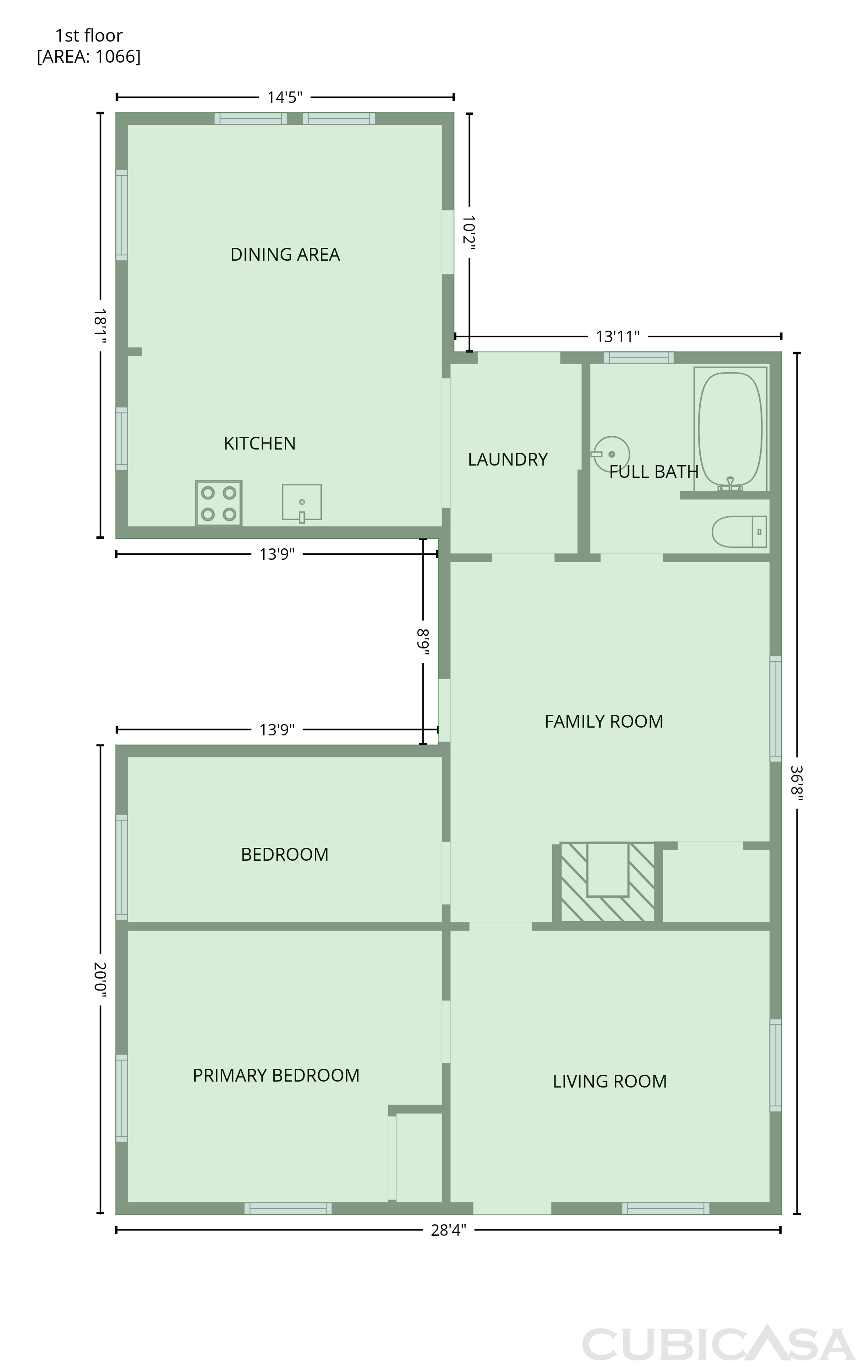 Main Floor of 621 McIver St, Sanford, NC