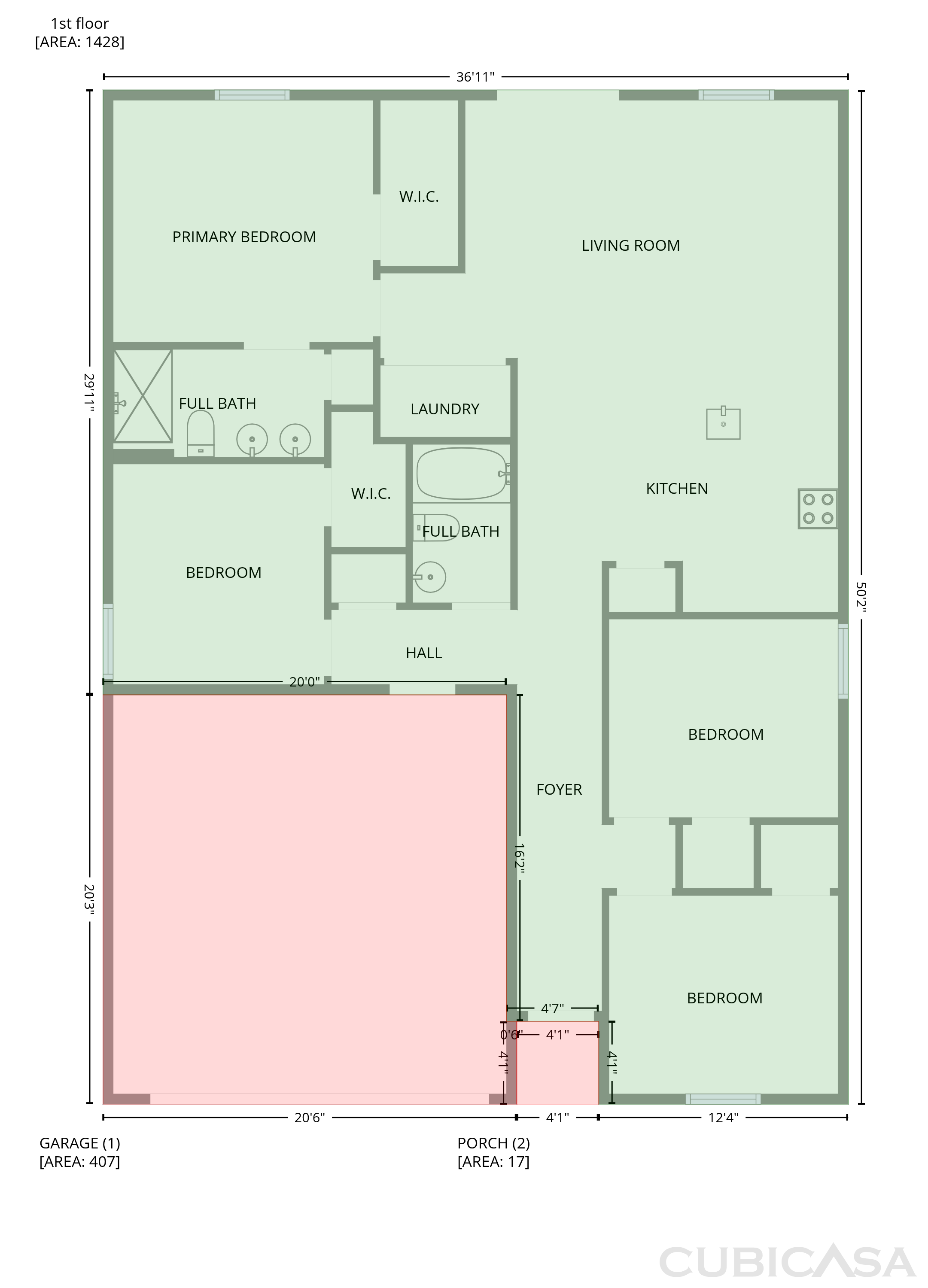 Main Floor of 128 Mikaela Ave, Defuniak Springs, FL