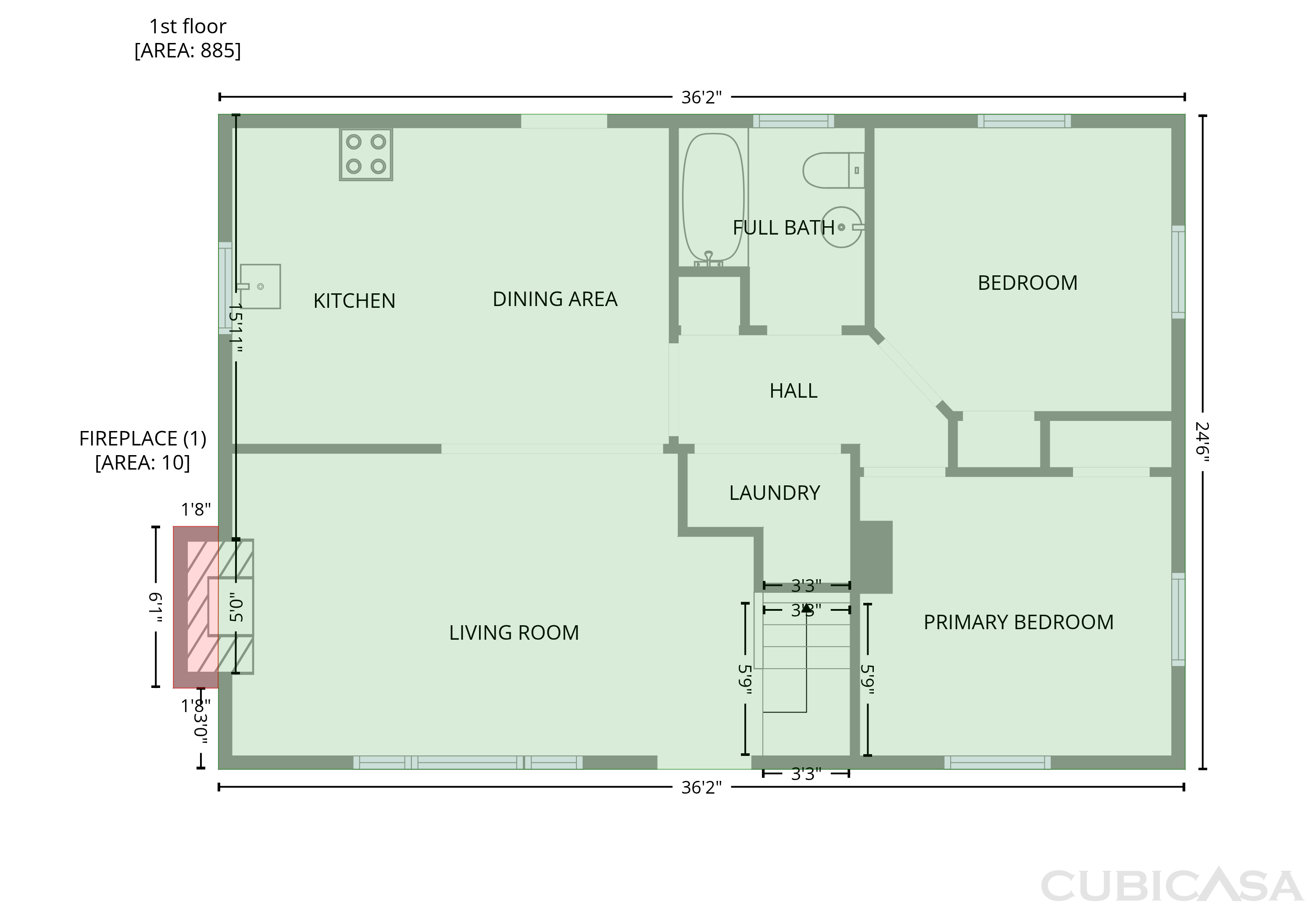Main Floor of 1826 East Blvd, Petersburg, VA