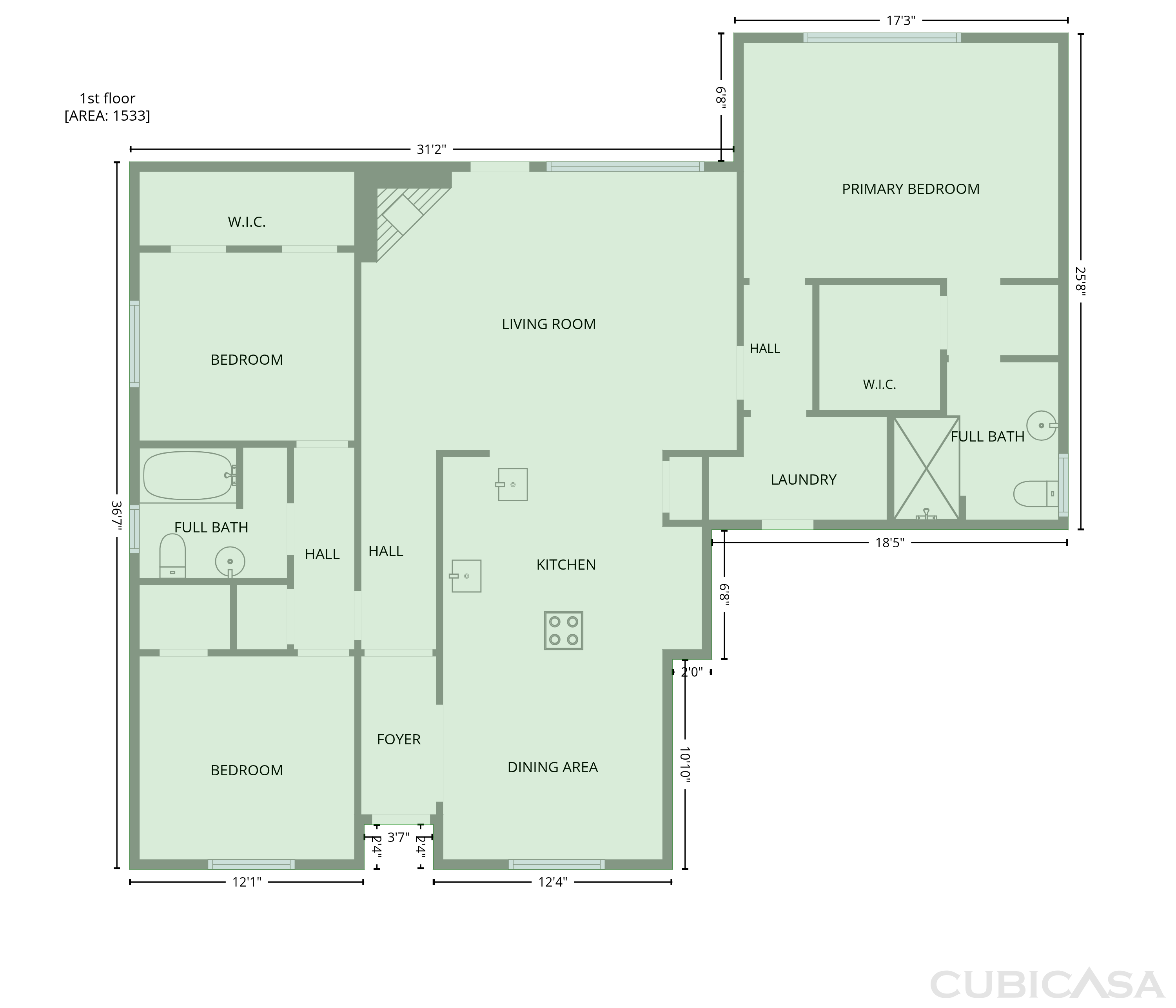 Main Floor of 4514 Arapajo St, Pasadena, TX