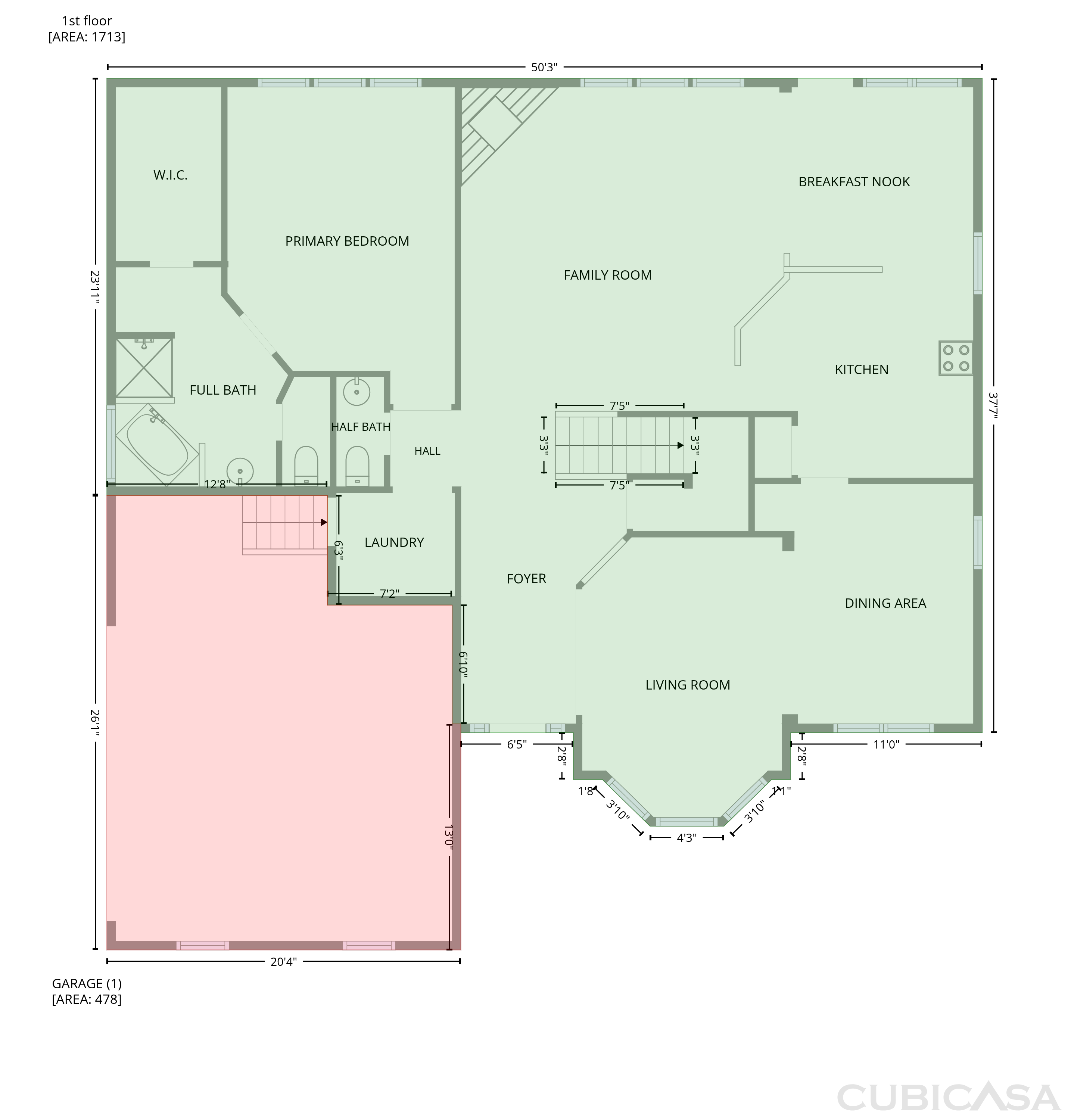 Main Floor of 1701 Carnation Dr, Durham, NC