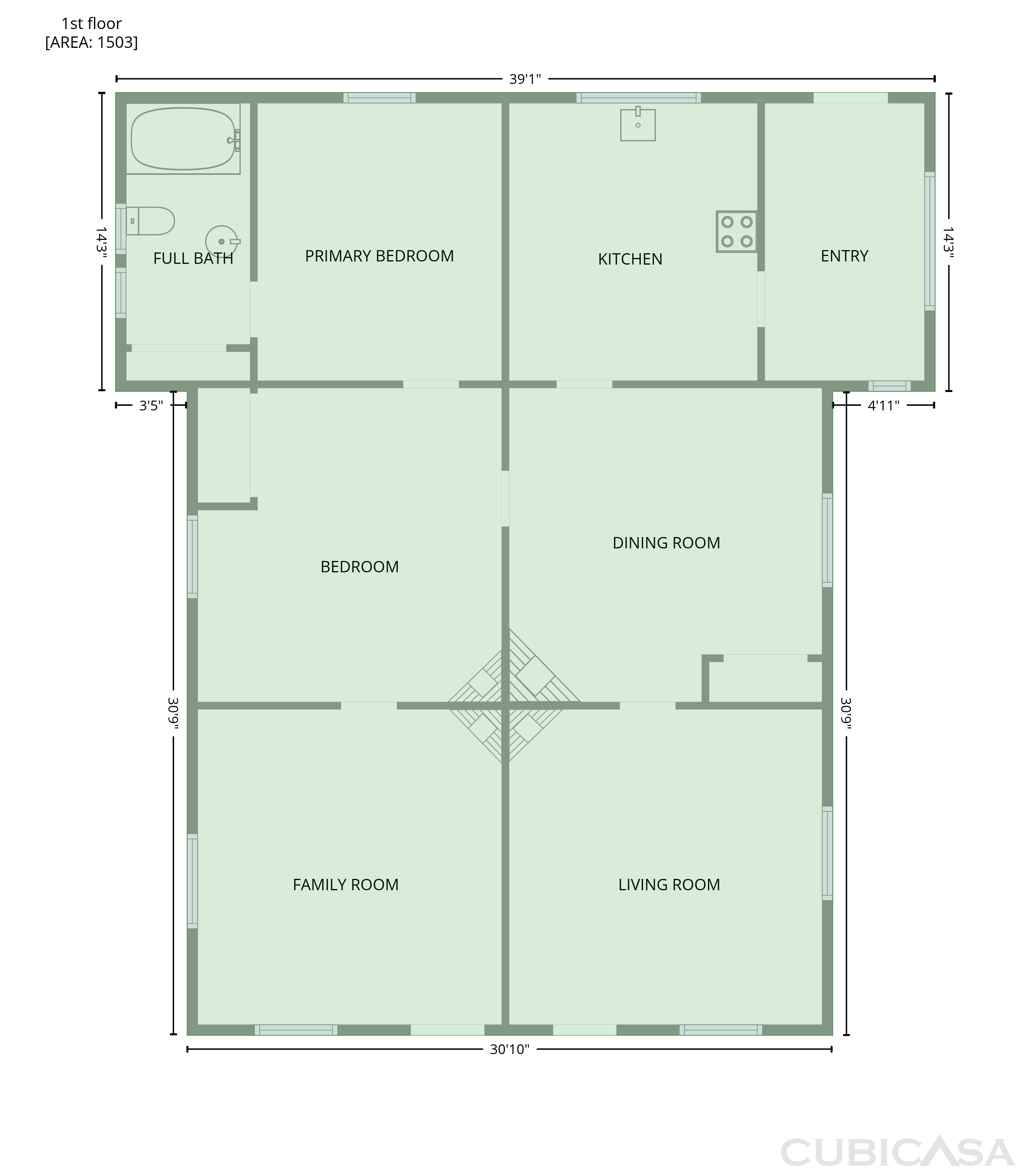 Main Floor of 62 Pine St, Griffin, GA