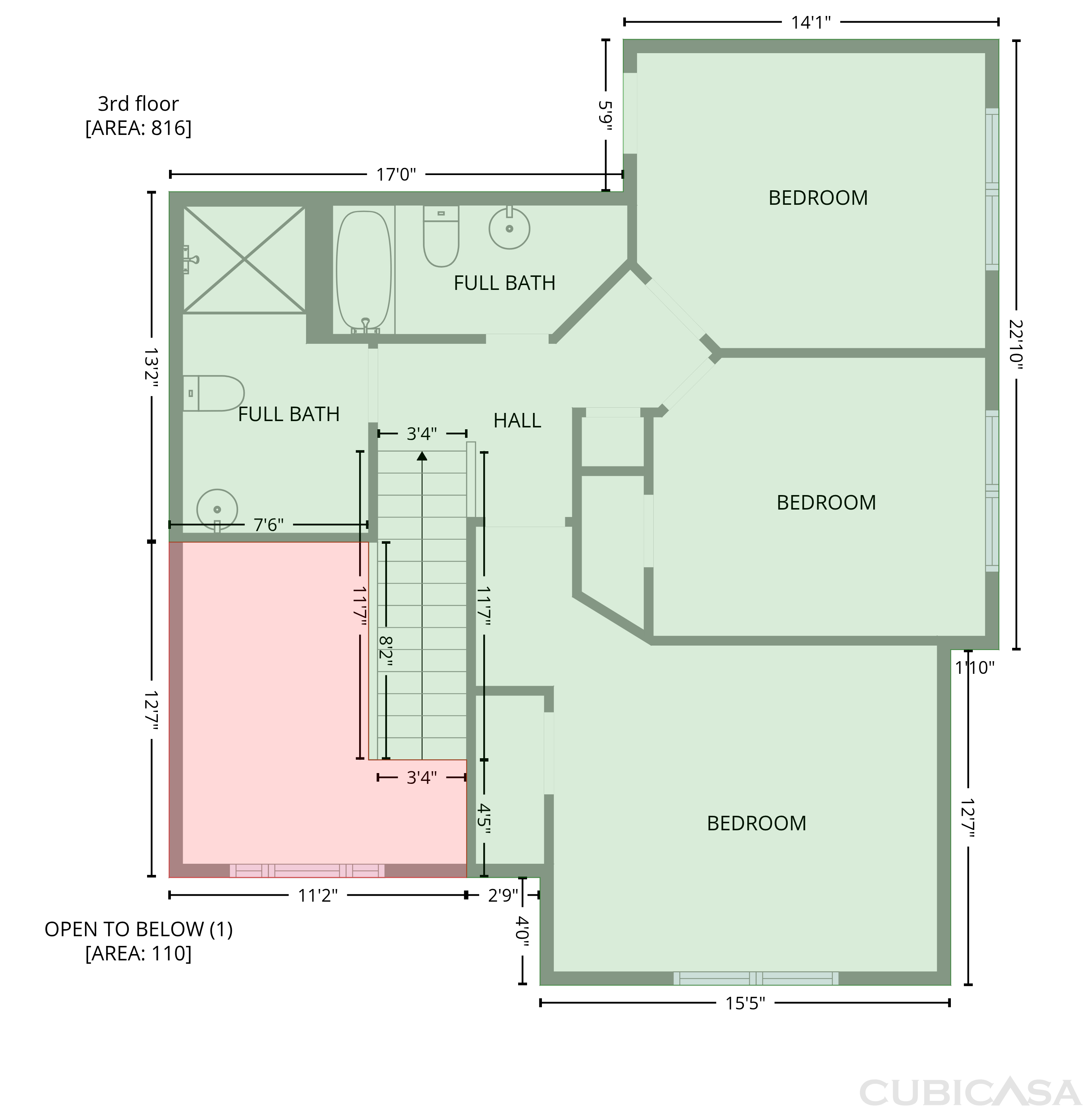 Third Floor of 4000 Amberley Ln, Marietta, GA
