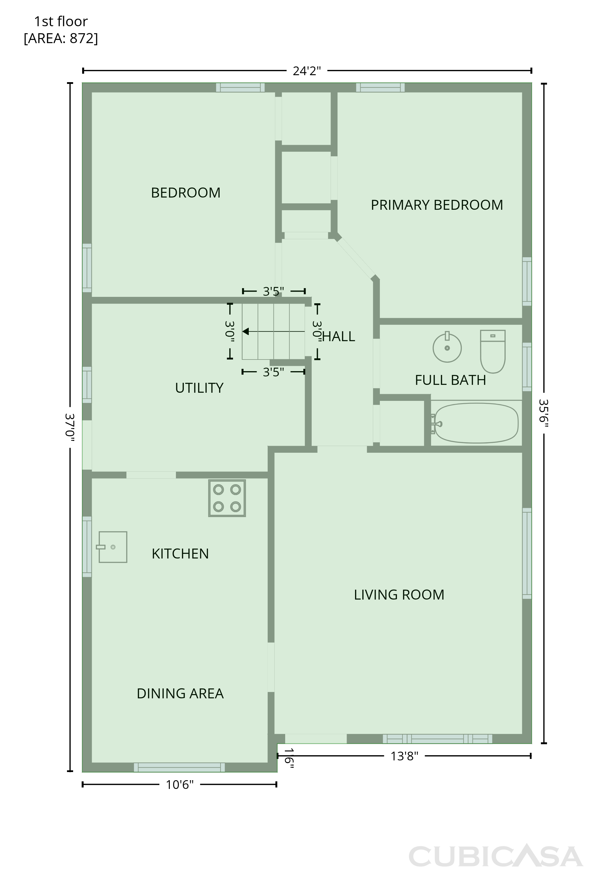 Main Floor of 24610 Parklawn St, Oak Park, MI