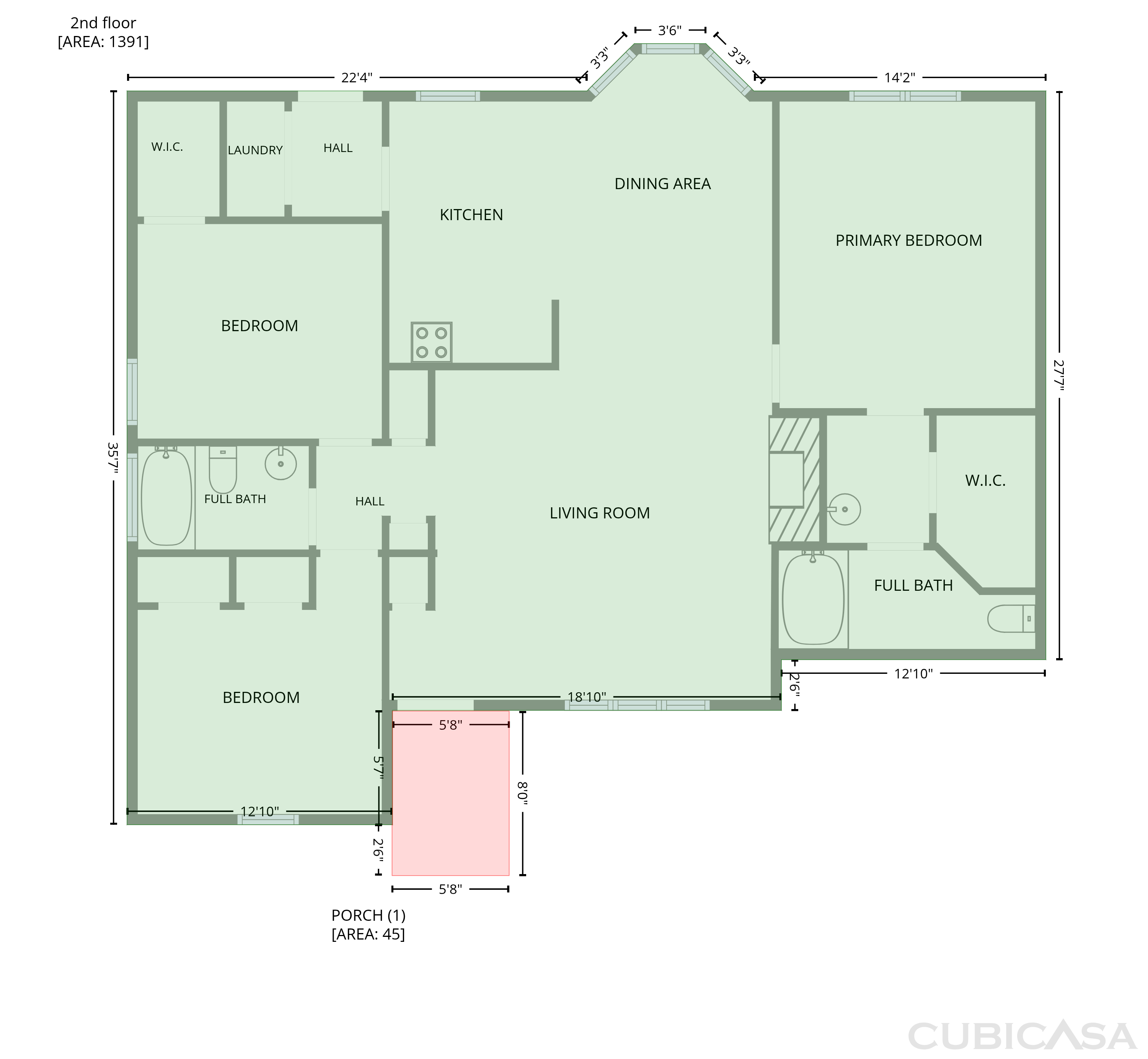 Second Floor of 1713 Tall Cane Cir, Willow Spring, NC