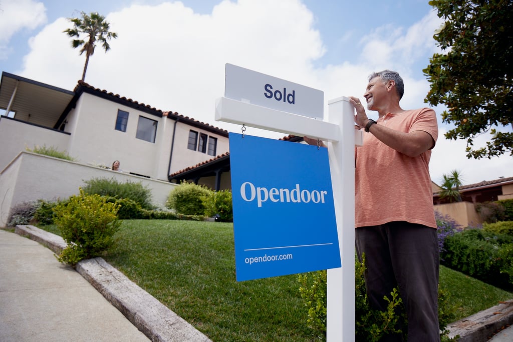 Opendoor sold sign outside a home
