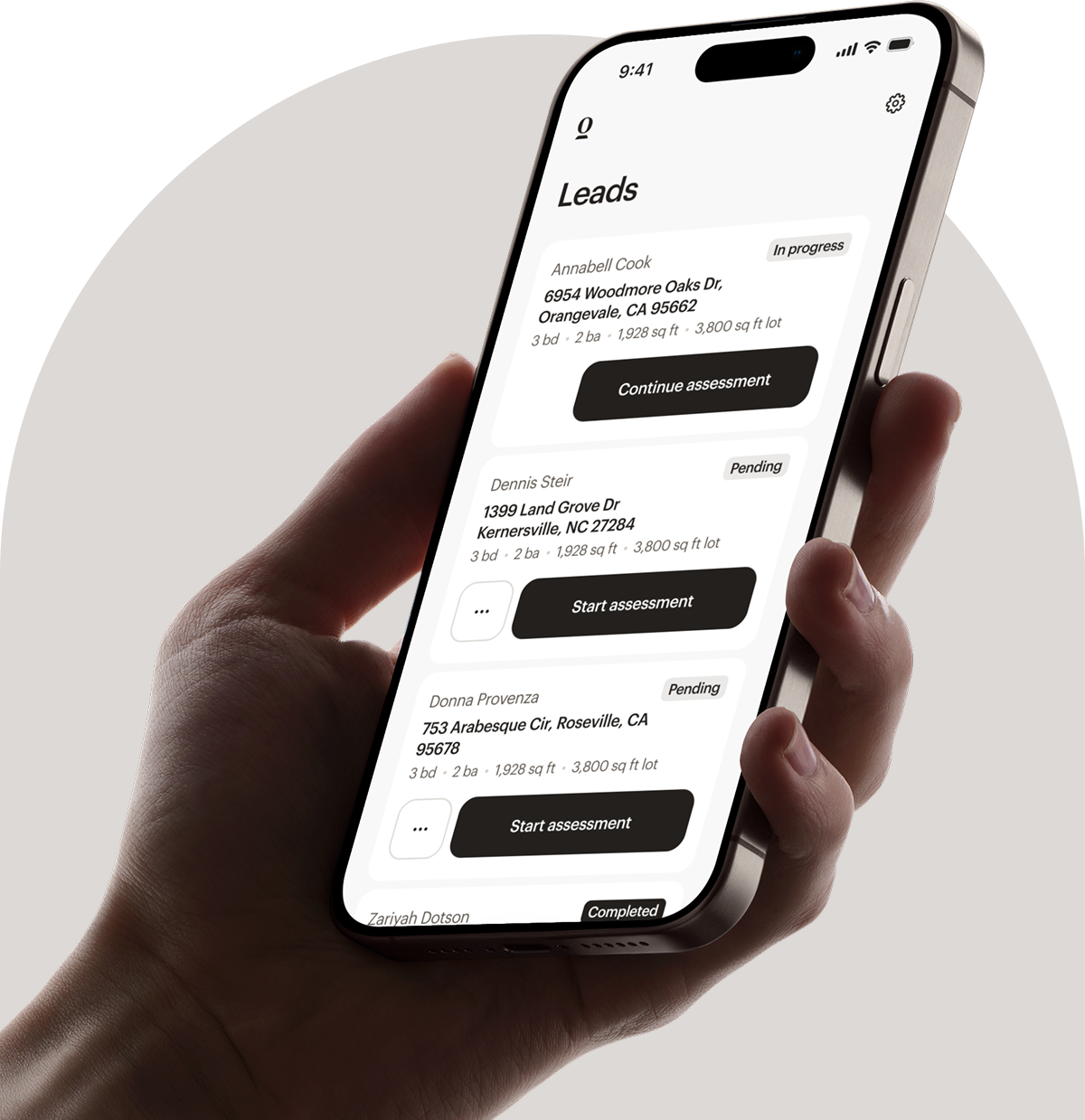 Key agent app mockup
