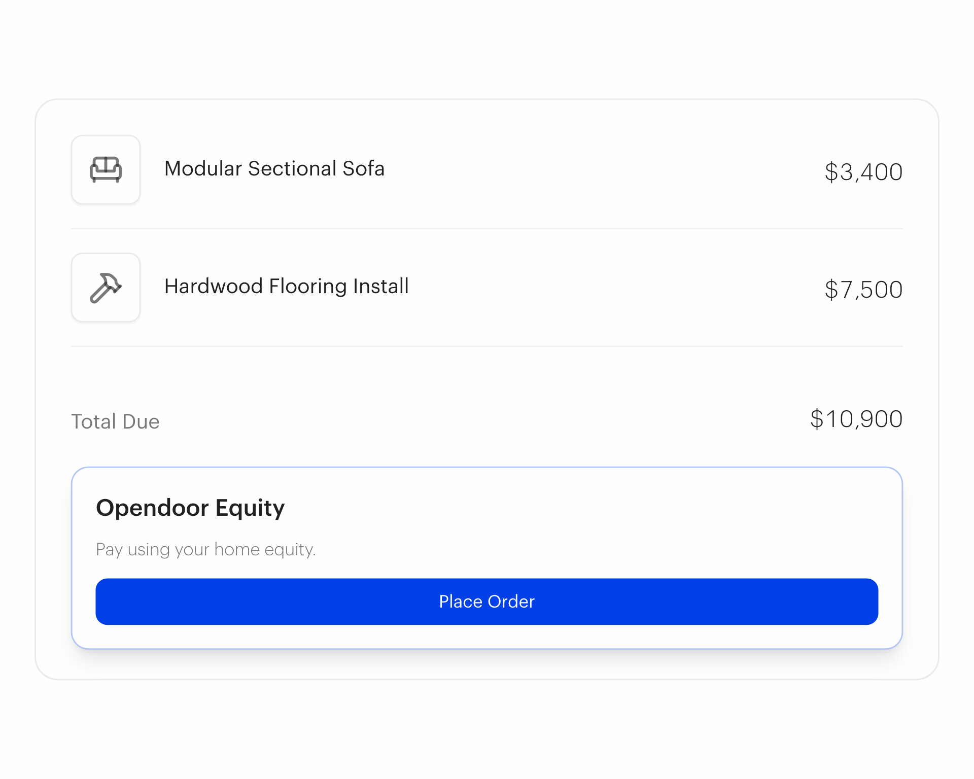 Consumer brand partnership offer interface.