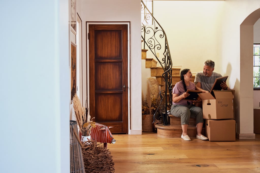 Bright home entryway for buyers starting the purchase process