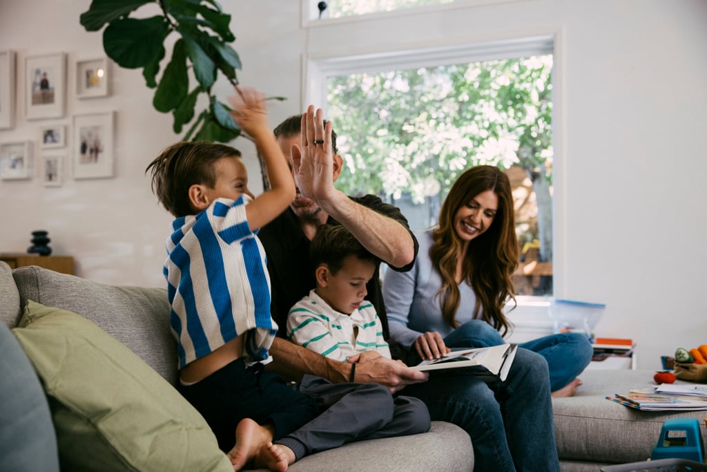 A family enjoying time together at home