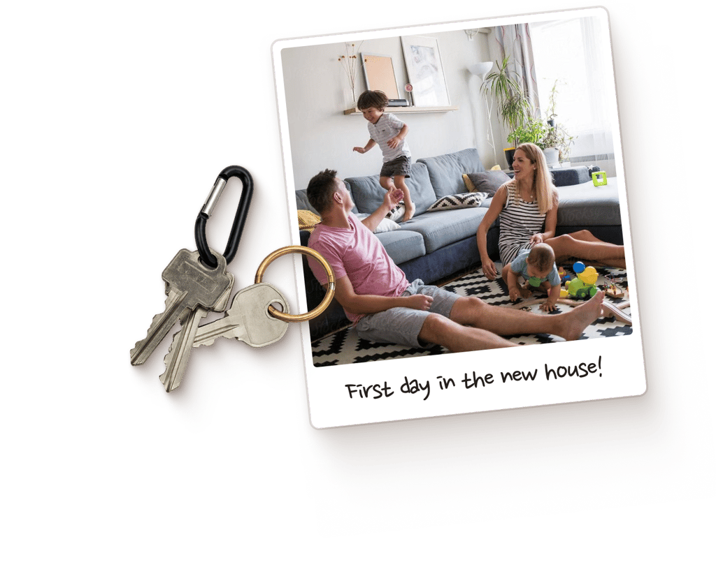 A family moving into a new home